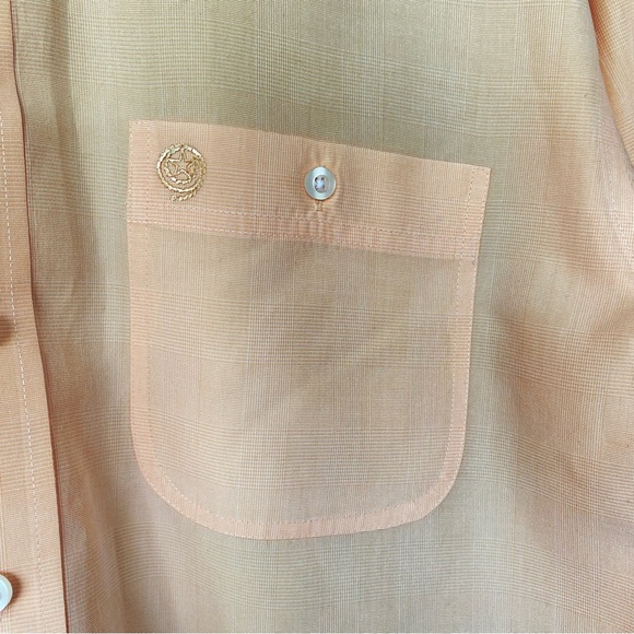 Wrangler George Strait Cowboy Cut Collection Light Peach Button Up Shirt - Picture 4 of 10